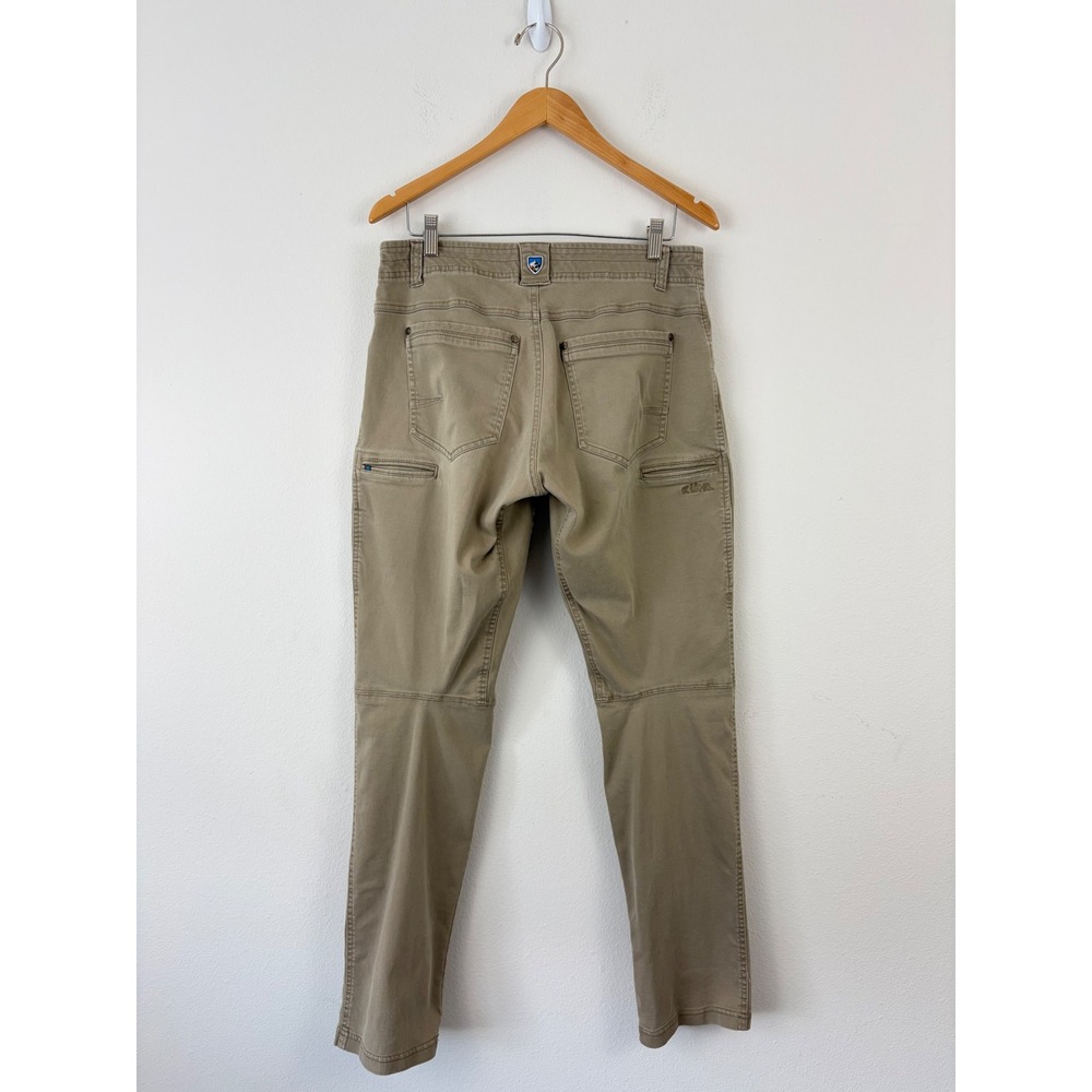 Gorpcore Kuhl Revolt Mens 32x32 Tan Khaki Technical Stretch Hiking Utility Pants